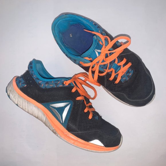 Boys Running Shoes Sneaker Reebok Blue Black - Picture 3 of 4